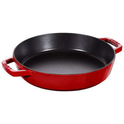 Pans Cast Iron Double Handle Skillet, Cherry