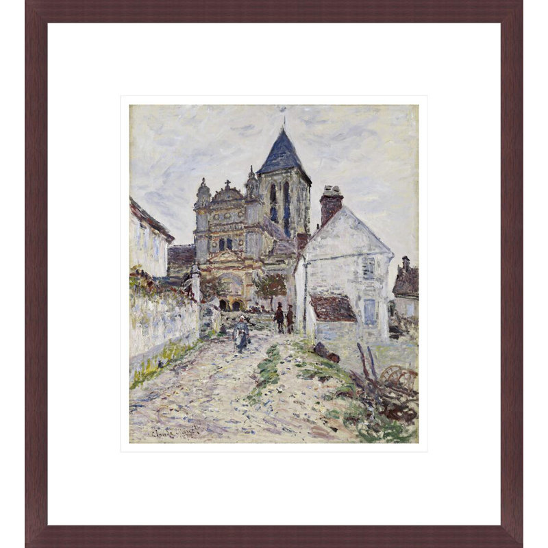 «The Church at Vétheuil» par Claude Monet, impression giclée encadrée, H 15,11 po x l 13,75 po