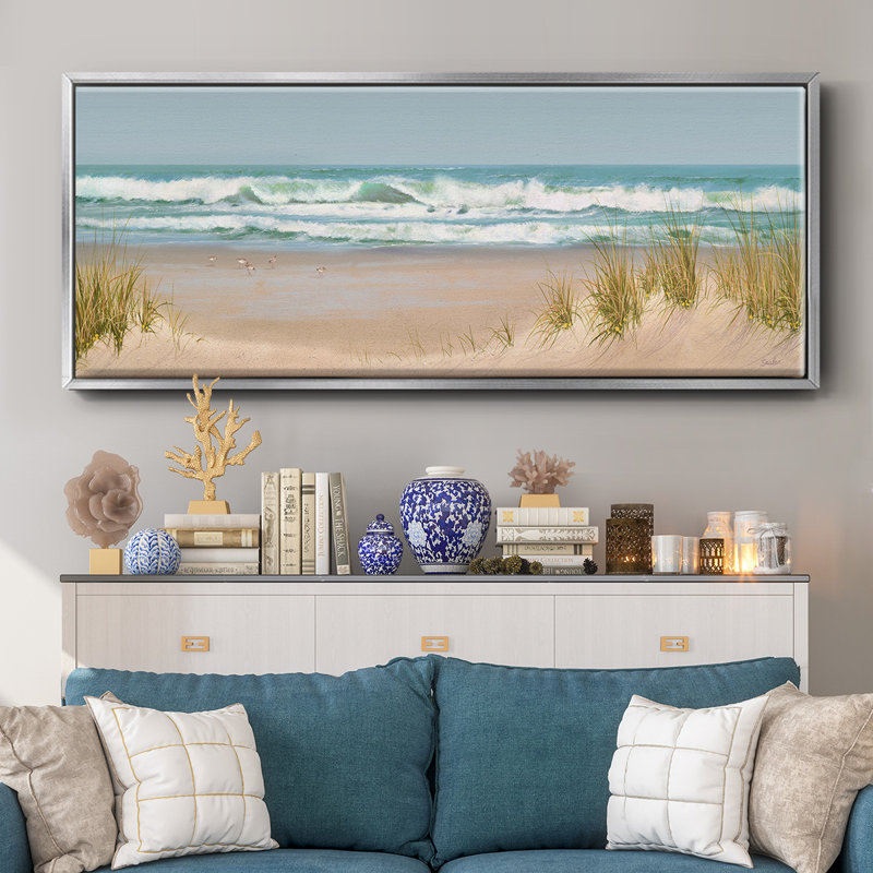 Joyau de surf - toile encadrée, Argent, H 24 po x l 60 po x P 1,5 po