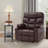 Latise Wide Power Recliner Lift Chair with Extended Footrest, Faux Leather-2139314047