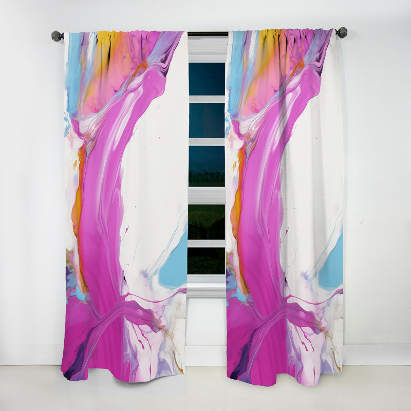 Aderdour Fluid Illusions I - Rideau en velours moderne - obscurcissant - 1 panneau, L 52 po x L 84 po