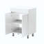 Meuble-lavabo pour salle de bain avec lavabo, meuble-lavabo pour petit espace, meuble-lavabo autoportant avec 2 armoires à fermeture douce