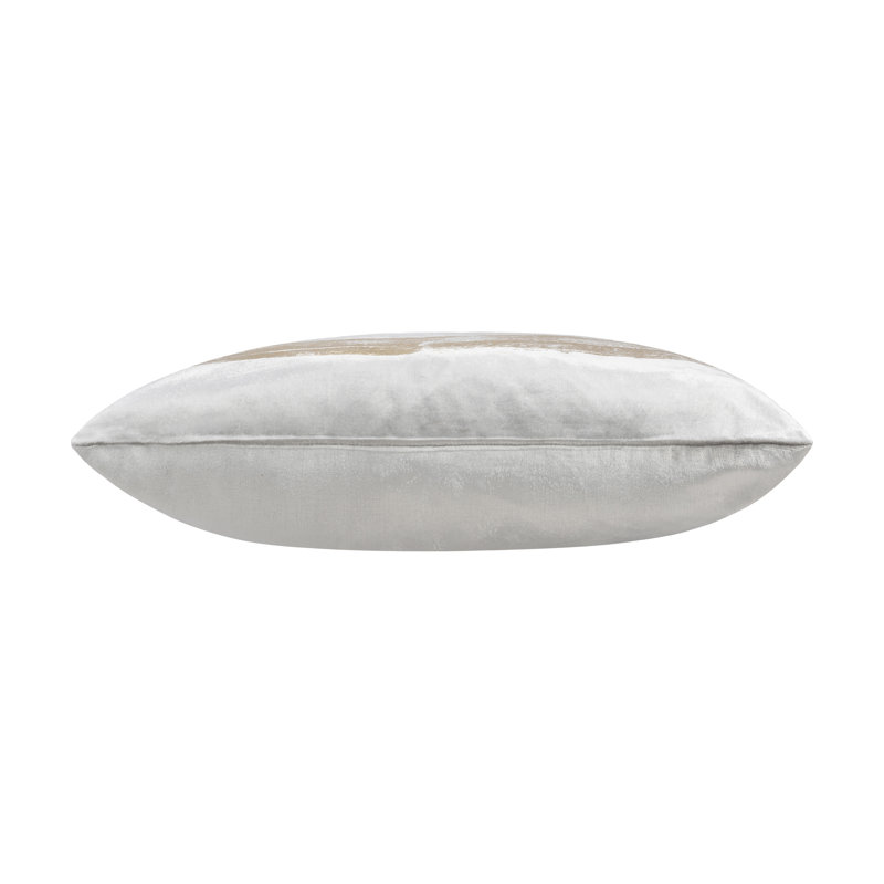 Leyla Velvet Abstract Throw Pillow, Gray