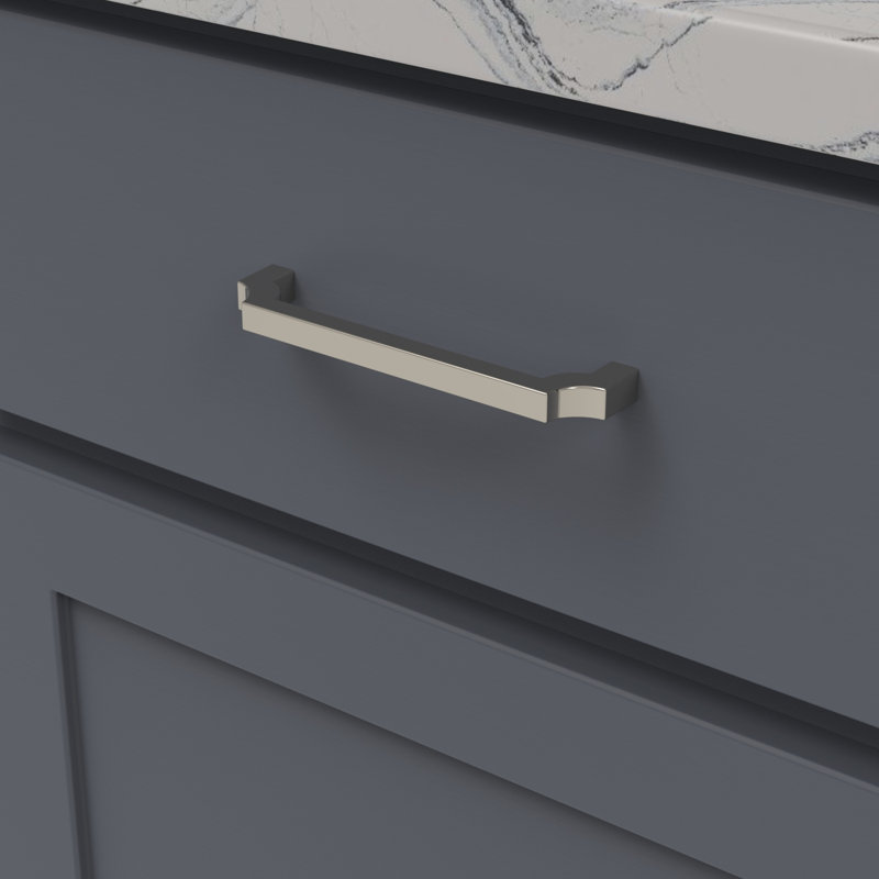 Poignée à poignée de la collection Monarch - Poignée d'armoire 5-1 / 16 po nickel poli - Quincaillerie transitionnelle pour tiroirs et armoires