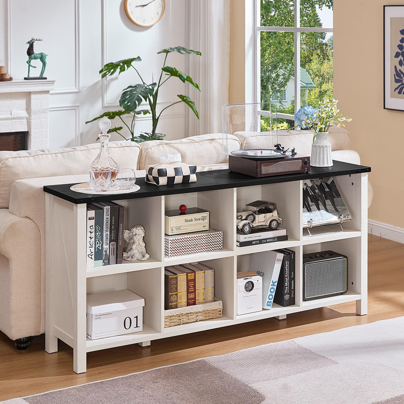 Bibliothèque de rangement Farmhouse, (2 tablettes) H 29,7 po x l 62 po x P 13,6 po, White