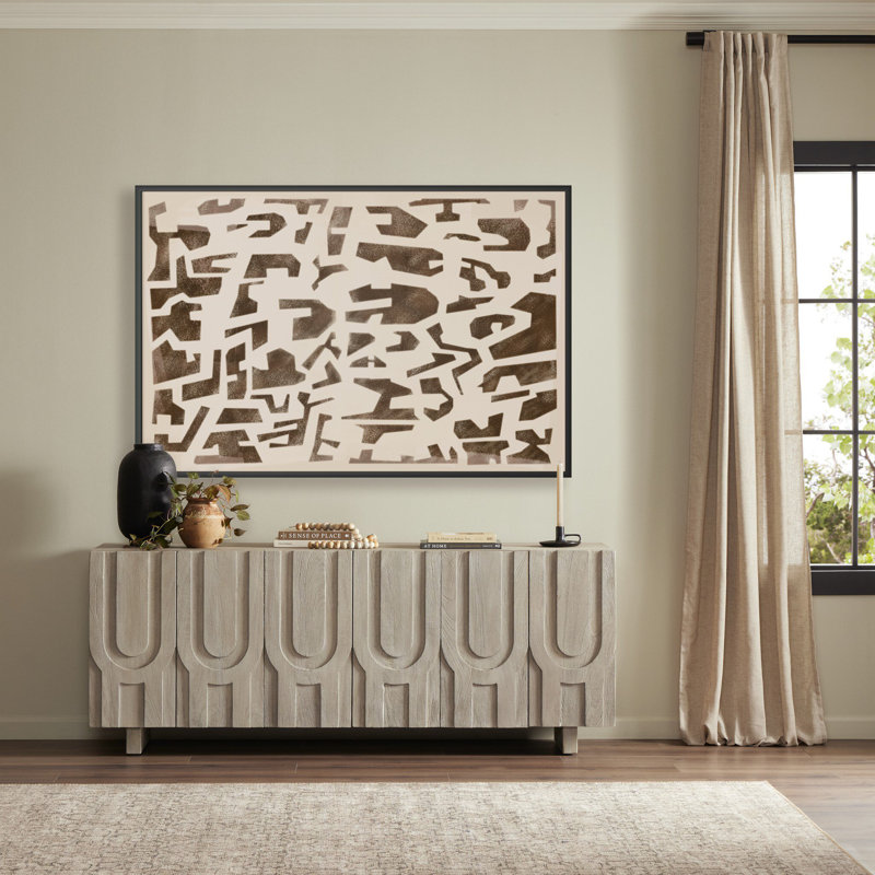 Block Sand II Print by Coup D'Esprit, 40" H x 60" W, Vertical Grain White Oak