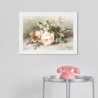 Impression sur papier vert floral et botanique
