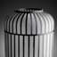 Vase de table en verre noir / blanc-50458045