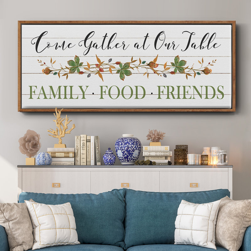 Feeding Friends I- Framed Canvas