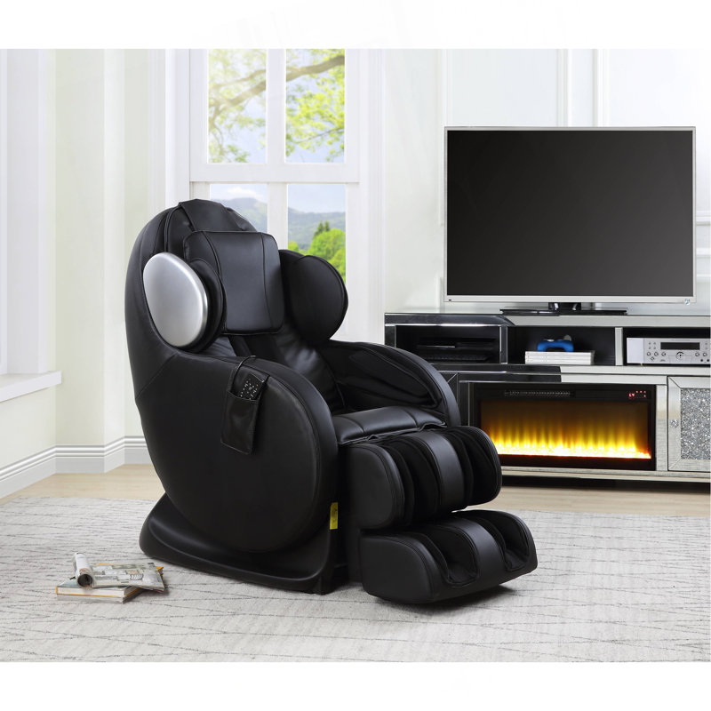 Fauteuil de massage en cuir synthétique Pacari, Noir