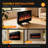 Recessed or Wall Mounted Electric Fireplace Heater with Remote Control-375069989
