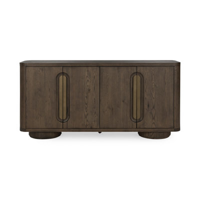 Tiber 74" Oak Veneer Wood Buffet Sideboard