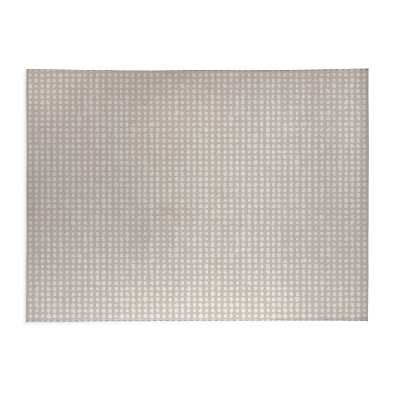 Tapis de cuisine anti-dérapant léger Grunge Row, Rectangle 5 pi x 7 pi, Taupe