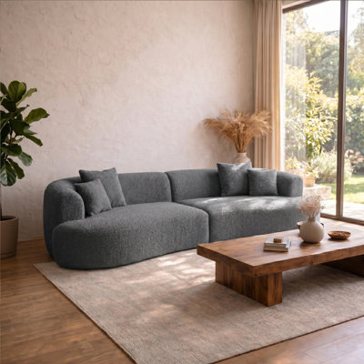 Canapé modulaire courbé en forme de nuage à 4 places Boneless