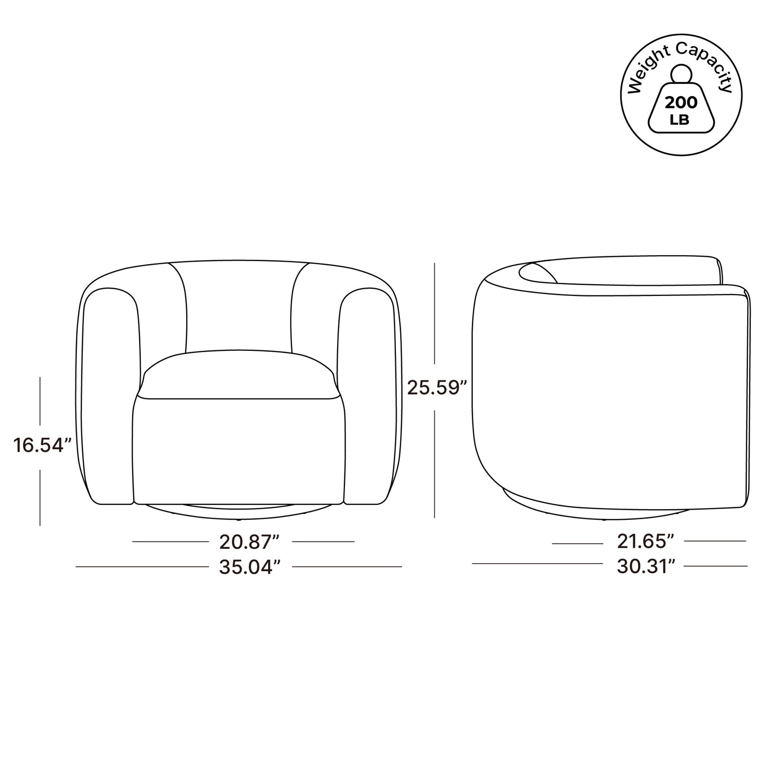 Becki Owens for Joss & Main Barrel Swivel Armchair, Canna Mocha Performance Chenille