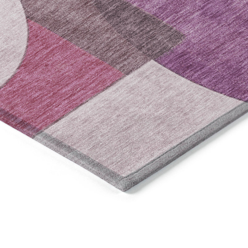 Tapis intérieur / extérieur lavable à motif géométrique 3 pi x 5 pi Arpin