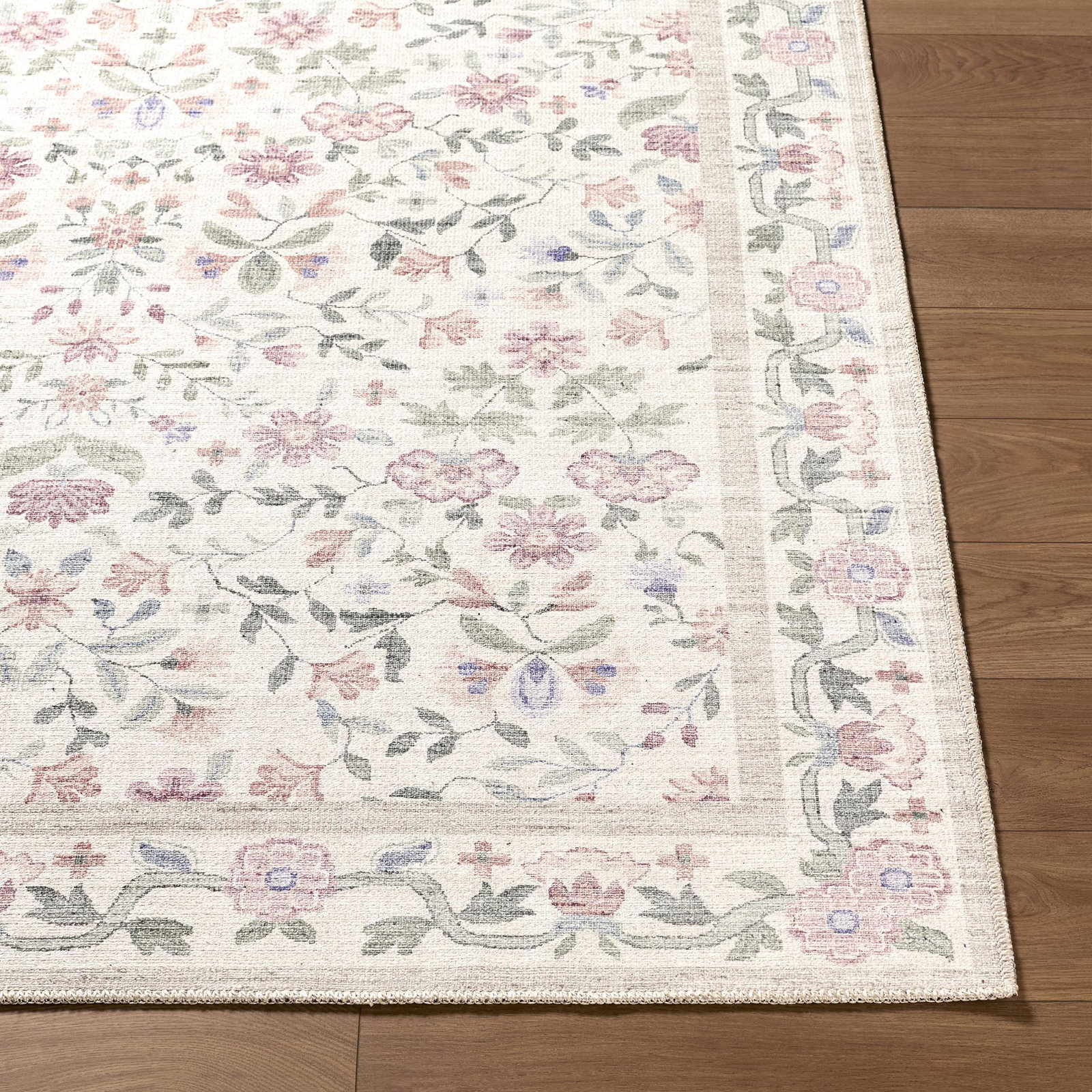 Myla Machine Washable Floral Area Rug, Runner 2'8" x 7'10"