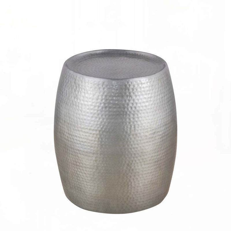 Table basse en aluminium avec base solide, Argent argent