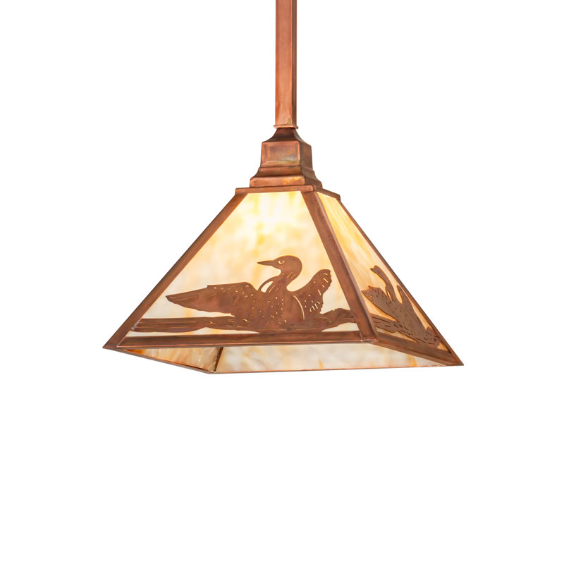 12" Square Loon Pendant