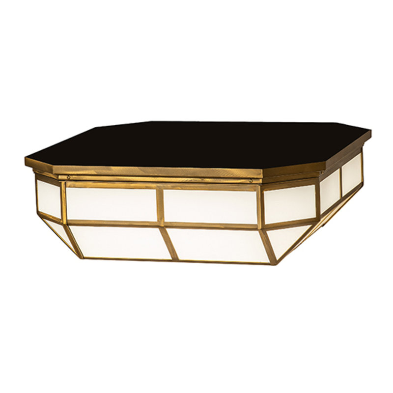 Gibbon LED Flush Mount, Gold Matte, 8.5" H x 30.5" W x 25.5" D