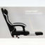 Fauteuil de jeu ergonomique PC avec massage, repose-pieds et soutien lombaire réglable pour un confort optimal-134682501
