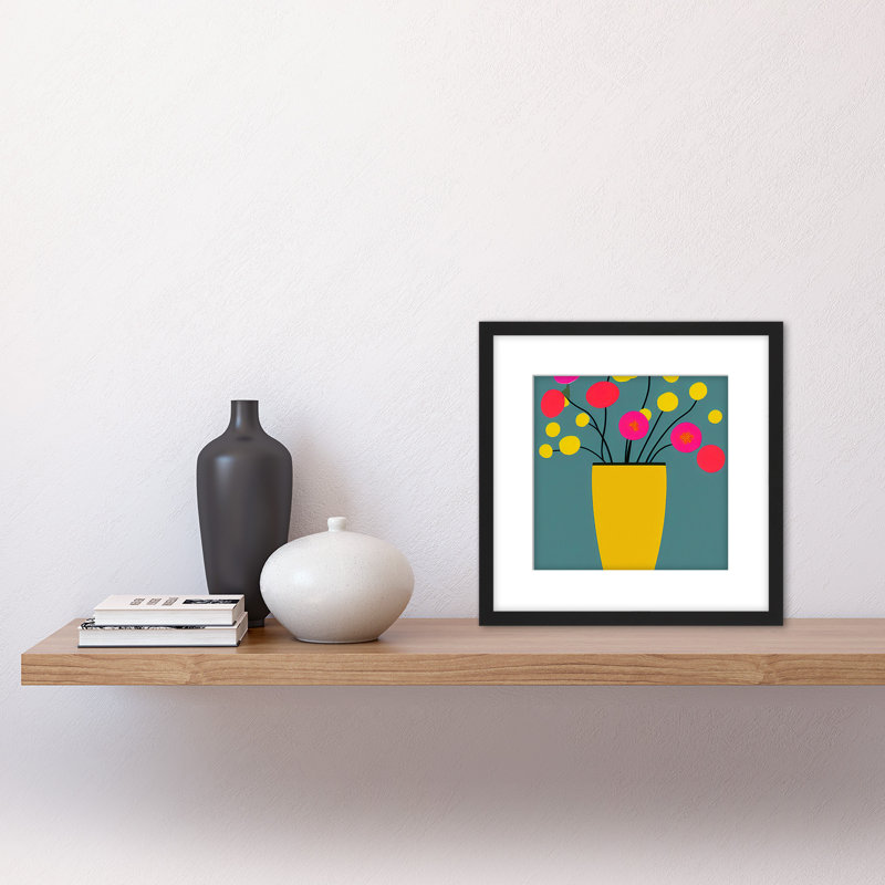 Modern Abstract Boho Flowers Vase - Single Picture Frame Painting