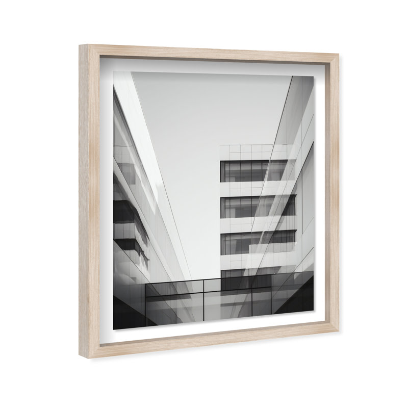 Glass Labyrinth I Print by Oliver Gal, 25.5"H x 31.5"W, Natural Oak Shadowbox