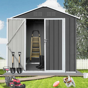 iYofe Outdoor Storage Shed 6FT X 4FT, Tool Shed Storage House with Door ...