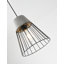 Luminaire suspendu 1 lumière gris Flitwick avec abat-jour cage en métal noir