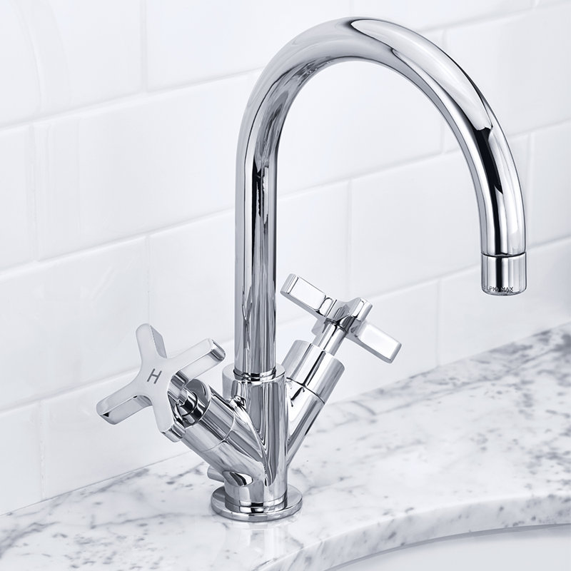Kafka Single Hole Bathroom Faucet, Polished Chrome