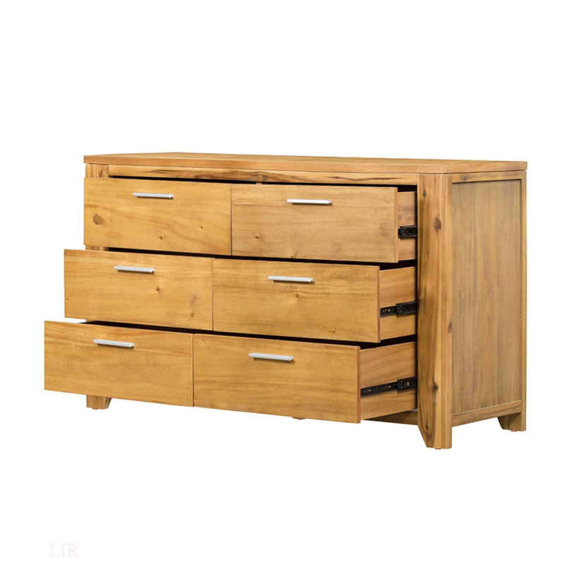 53X17x31.5" 6-Drawer Dresser , Six Spacious Drawers