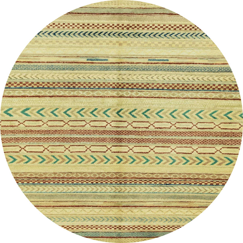 Abstract Indoor Rug, Round 5'