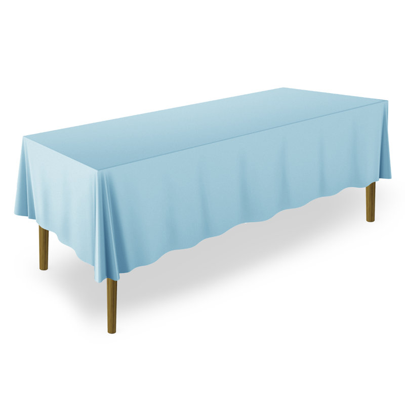 Baby Blue 70 x 120 Inch Polyester Rectangular Tablecloth