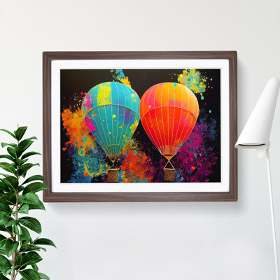 Hot Air Balloons Splashed Vol.1 Abstract - Single Picture Frame Print