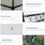 Pavillon de jardin crème blanc 10 pi x 13 pi - Abri à double toit pour patio, jardin, pelouse avec auvent, pour pelouse, utilisation