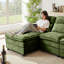 Canapé en U à double couche avec coussins décoratifs Chinelle-1674043900