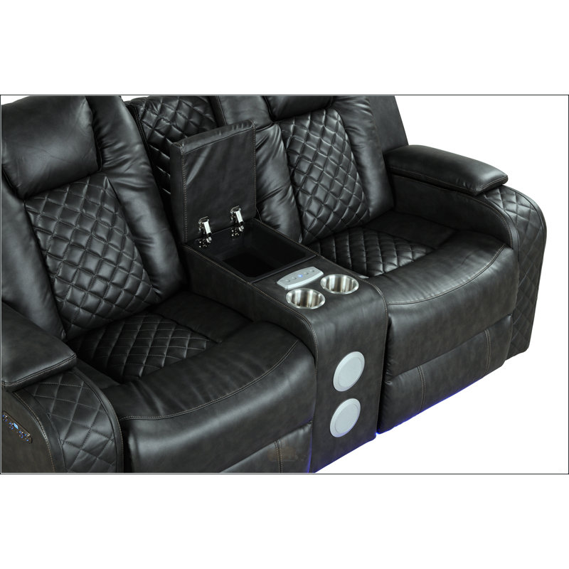 DEL et fauteuil inclinable électrique, Noir