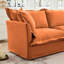 Orange, chenille, fauteuil simple, siège profond, coussins moelleux, housses amovibles, installation rapide