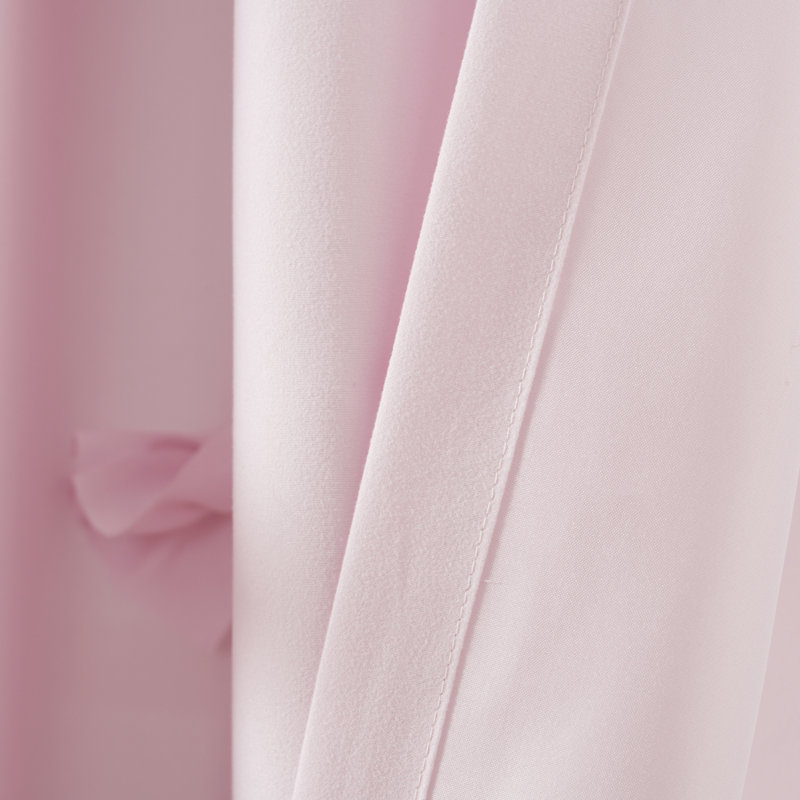Lilac Polyester Sheer Rod Pocket Window Panel with Bow Details