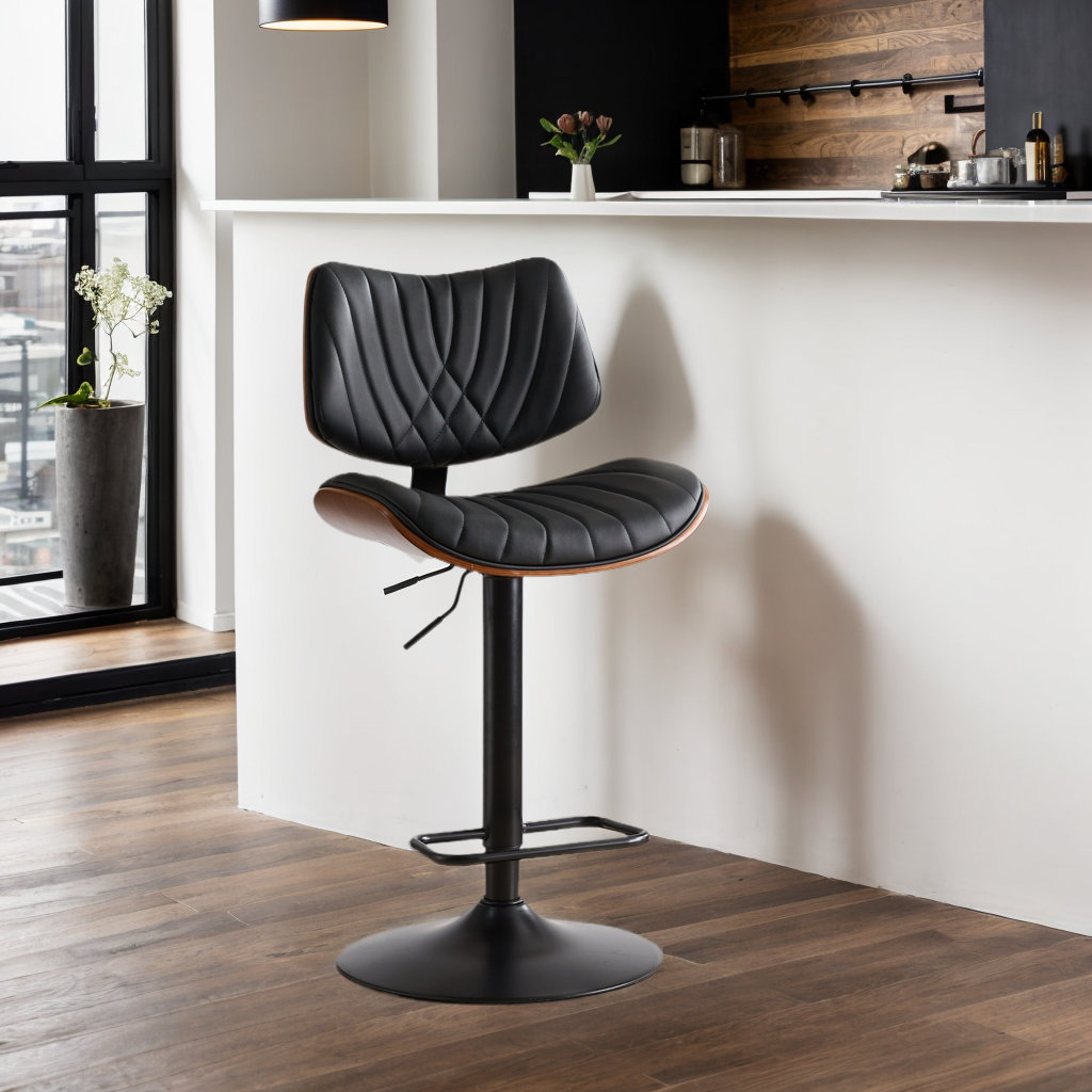 George Oliver Lachana Swivel Upholstered Adjustable Height Counter George Oliver Lachana Swivel Upholstered Adjustable Height Counter