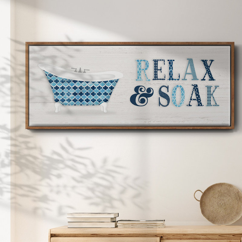 Relax and Soak - Toile encadrée, H 12 po x l 30 po