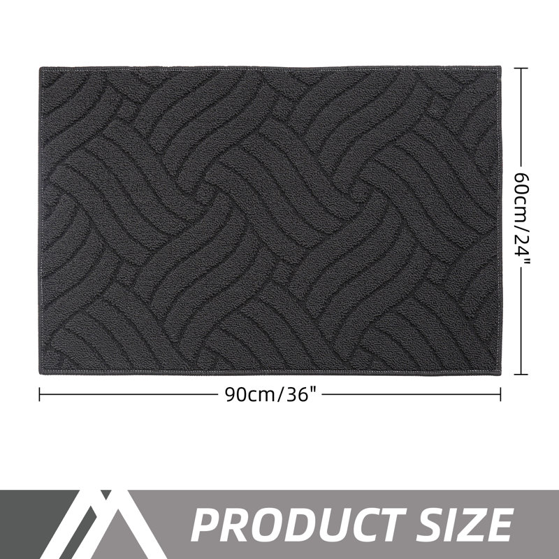 Paillasson Kareshan , Gris anthracite, L 24 po x L 36 po