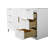 Lissandra 60" Single Bathroom Vanity In White With Engineered Stone Top