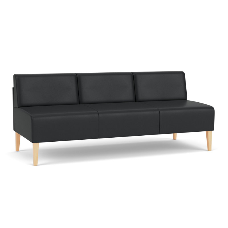 Canapé sans accoudoirs Luxe Lounge, Modena graphite, Bois naturel