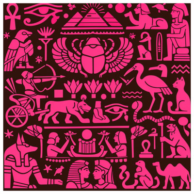 Egyptian Hieroglyphs Symbols Wall Tapestry - Hieroglyphs Wall Decor