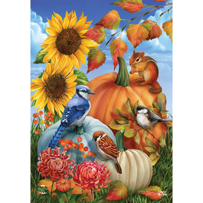 Drapeau de jardin d'automne