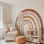 Murale pelez et collez - multicolore - grand motif aquarelle arc-en-ciel, matériau de tissu, style bohème,