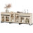 3 In 1 TV Stand For Tvs Up To 100 Inch, Modern Entertainment Center With Glass Doors And Metal Legs, TV Console With Adjustable Shelf For Living Room, Bedroom-118986872