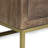 Contemporary Iron Frame Night Stand With Mango Wood Storage 3 And Gold Fish Scale Design