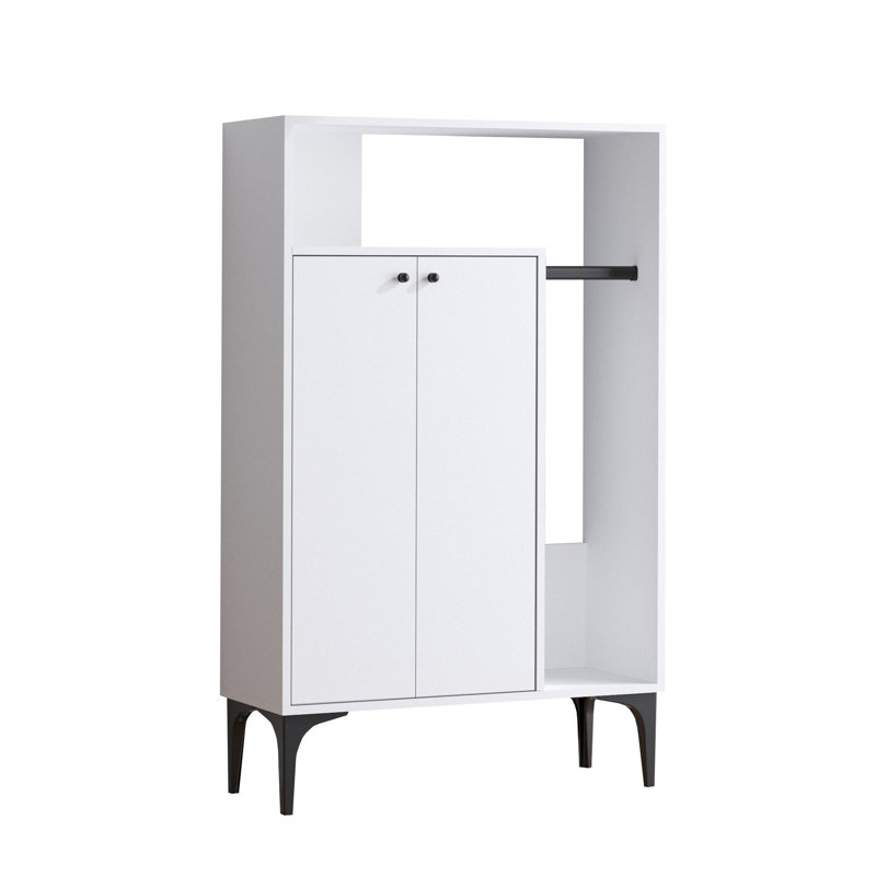 Baneen 8 Pair Shoe Storage Cabinet, White